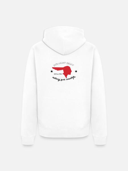 Straight Eight - Unisex Premium Bio Zip Hoodie - Weiß