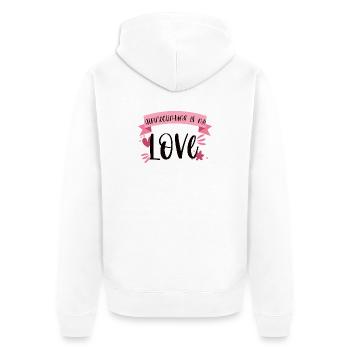 Klettern Alpinklettern Liebe Berge Geschenk - Unisex Premium Bio Zip Hoodie - Weiß - Hinten - Thijin (182cm)