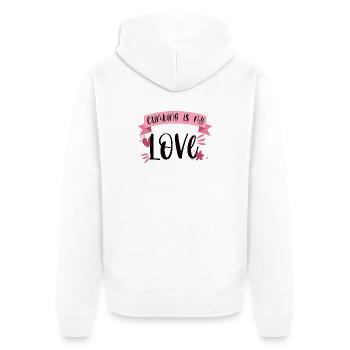 Klettern Bergsteigen Berge Liebe Geschenk - Unisex Premium Bio Zip Hoodie - Weiß - Hinten - Thijin (182cm)