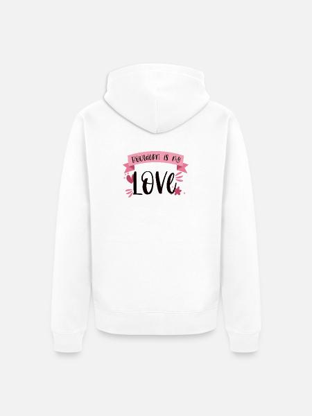 Bouldering Climbing Boulderin Mountains Gift - Unisex Premium Organic Zip Hoodie - white