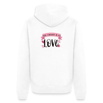 Pole Dancing is my love - Dancer Gift - Unisex Premium Organic Zip Hoodie - white - Back - Thijin (182cm)