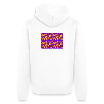 Deco pattern cube colored - Unisex Premium Organic Zip Hoodie - white - Back - Thijin (182cm)