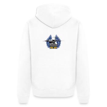 C-390 - Unisex Premium Organic Zip Hoodie - white - Back - Thijin (182cm)