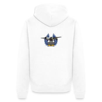 C-2A - Unisex Premium Bio Zip Hoodie - Weiß - Hinten - Thijin (182cm)