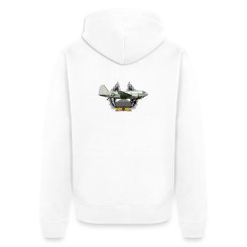 C-46 Commando - Veste à capuche bio Premium Unisexe - blanc - Dos - Thijin (182cm)