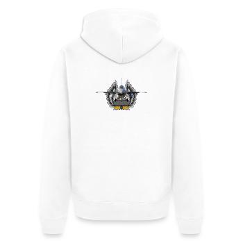 F-16 Fighting Falcon - Unisex Premium Bio Zip Hoodie - Weiß - Hinten - Thijin (182cm)