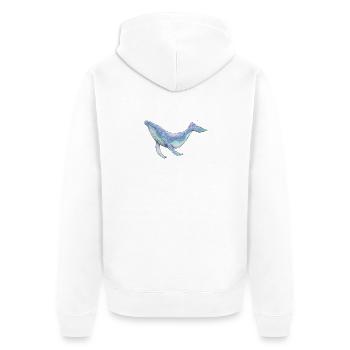 Baleine à bosse - Veste à capuche bio Premium Unisexe - blanc - Dos - Thijin (182cm)
