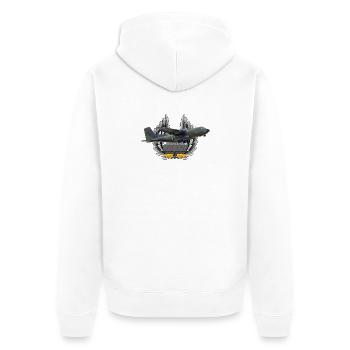 C-160 Transall - Unisex Premium Organic Zip Hoodie - white - Back - Thijin (182cm)