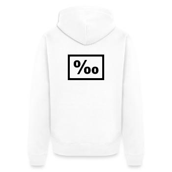Promille Chapter Element 1C (JGA MC-Rocker-Style) - Unisex Premium Organic Zip Hoodie - white - Back - Thijin (182cm)