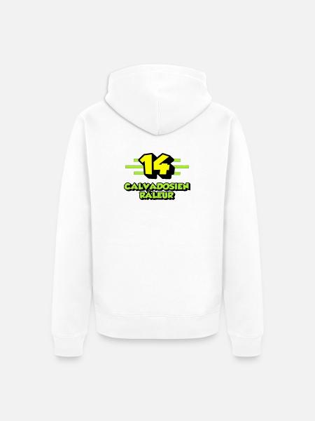 Complaining Calvadosian - Unisex Premium Organic Zip Hoodie - white