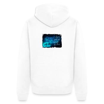 Nagez à travers les étoiles - Veste à capuche bio Premium Unisexe - blanc - Dos - Thijin (182cm)