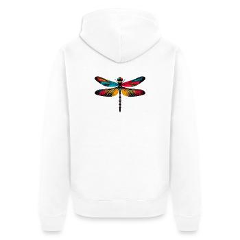 Libellule - Veste à capuche bio Premium Unisexe - blanc - Dos - Thijin (182cm)