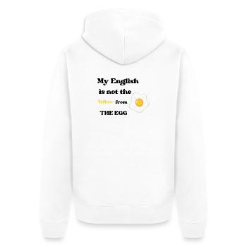 Frühstücks-Fried Egg Illustration - Unisex Premium Bio Zip Hoodie - Weiß - Hinten - Thijin (182cm)
