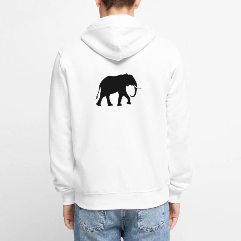 Geometric Solar Eclipse Abstract Print Unisex Premium Organic Zip Hoodie