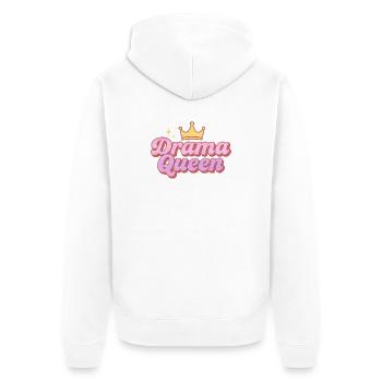 Drama Queen - Unisex Premium Organic Zip Hoodie - white - Back - Thijin (182cm)