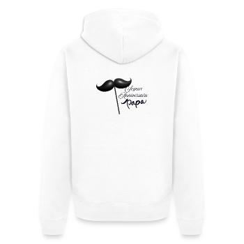 Happy birthday dad - Unisex Premium Organic Zip Hoodie - white - Back - Thijin (182cm)