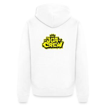 Junggesellenabschied Jga Crew - Unisex Premium Bio Zip Hoodie - Weiß - Hinten - Thijin (182cm)