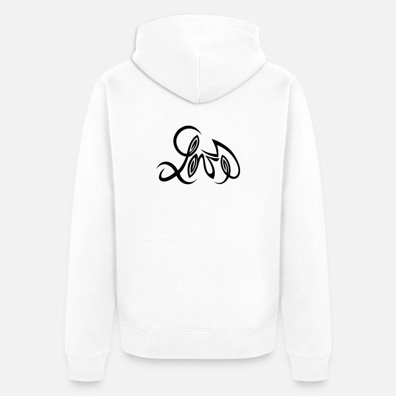 Design d’amour réalisé par Cean - Veste à capuche bio Premium Unisexe - blanc