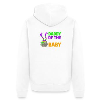 Sexe Révélation Halloween Papa en devenir - Veste à capuche bio Premium Unisexe - blanc - Dos - Thijin (182cm)