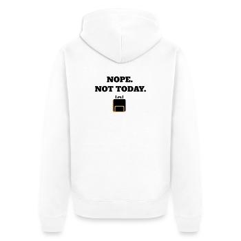 Golden Lounge Linie - Unisex Premium Bio Zip Hoodie - Weiß - Hinten - Thijin (182cm)