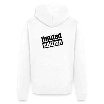 limited_edition - Unisex Premium Organic Zip Hoodie - white - Back - Thijin (182cm)