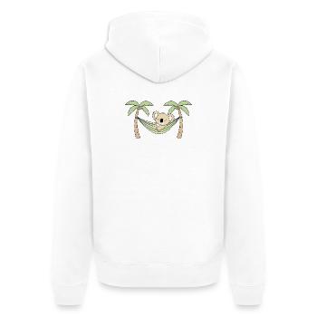 Koala in the hammock palm trees - Unisex Premium Organic Zip Hoodie - white - Back - Thijin (182cm)