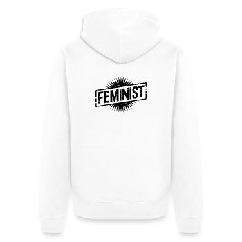 Féministe - T-shirt Logo Féminisme - Veste à capuche bio Premium Unisexe - blanc - Dos - Thijin (182cm)