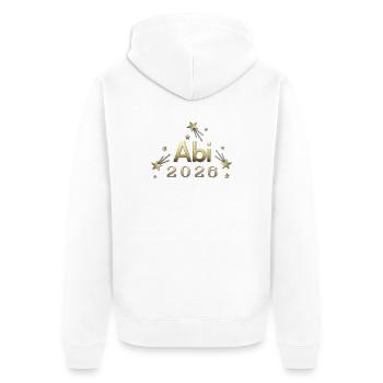 Abi 2026 Matura Abi Design Abitur 2026 - Veste à capuche bio Premium Unisexe - blanc - Dos - Thijin (182cm)