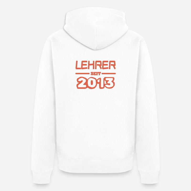 Enseignant 2013 - Veste à capuche bio Premium Unisexe - blanc