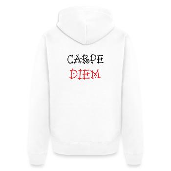 Carpe Diem - Epicurien - Veste à capuche bio Premium Unisexe - blanc - Dos - Thijin (182cm)
