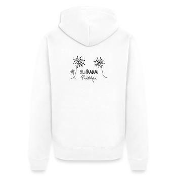 ELLATRAUM Pünktchen - The Original heavenlygoods - Unisex Premium Organic Zip Hoodie - white - Back - Thijin (182cm)