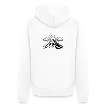 Mountains Nature Landscape Icon - Unisex Premium Organic Zip Hoodie - white - Back - Thijin (182cm)