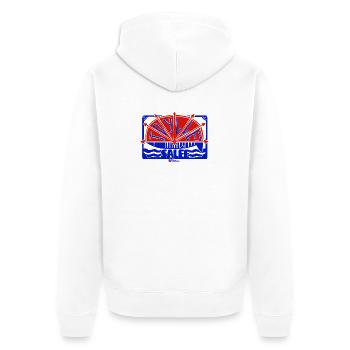 Salty idyll, fan and sea love - Unisex Premium Organic Zip Hoodie - white - Back - Thijin (182cm)