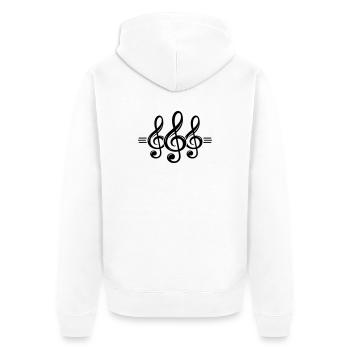 Symbole clé - Veste à capuche bio Premium Unisexe - blanc - Dos - Thijin (182cm)
