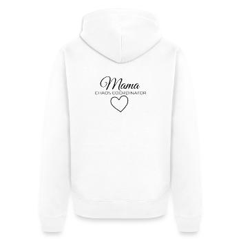 Mama Chaos Coordinator - Unisex Premium Bio Zip Hoodie - Weiß - Hinten - Thijin (182cm)
