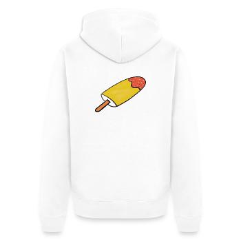 Eis Kinder Mädchen Jungen  - Unisex Premium Organic Zip Hoodie - white - Back - Thijin (182cm)