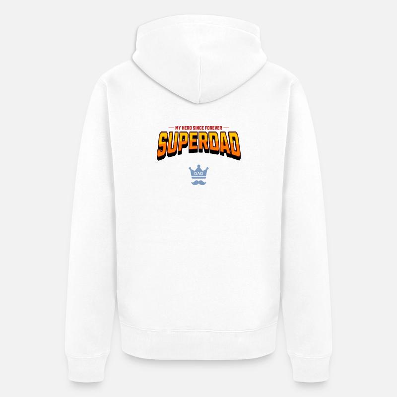 Superpapa - Veste à capuche bio Premium Unisexe - blanc