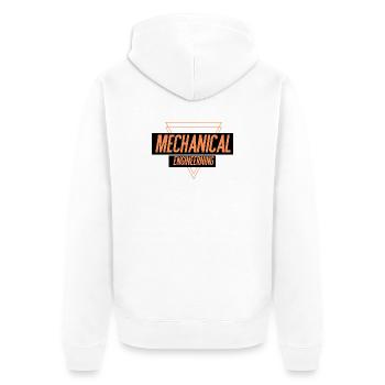Maschinenbau - Unisex Premium Bio Zip Hoodie - Weiß - Hinten - Thijin (182cm)