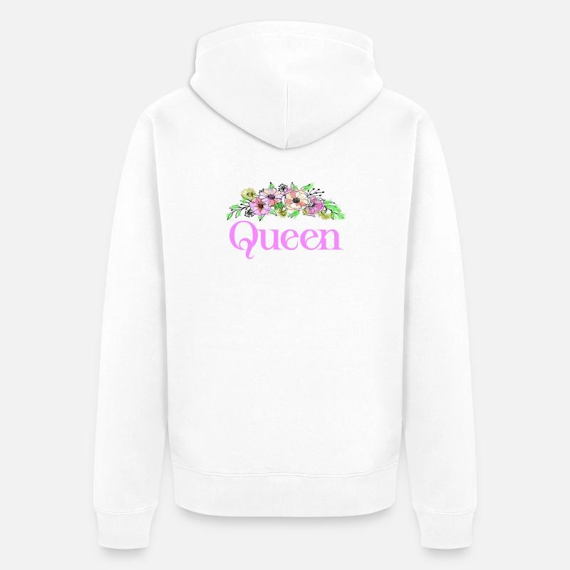 Queen - Veste à capuche bio Premium Unisexe - blanc