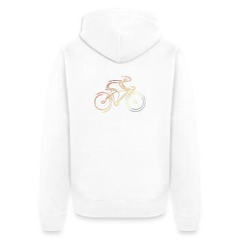 Cyclisme sur route - Veste à capuche bio Premium Unisexe - blanc - Dos - Thijin (182cm)