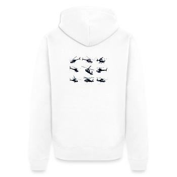 Hélicoptère Helicopter - Veste à capuche bio Premium Unisexe - blanc - Dos - Thijin (182cm)