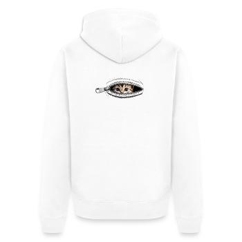 Fermeture éclair pour chat Maman de chat Chat mignons Chats - Veste à capuche bio Premium Unisexe - blanc - Dos - Thijin (182cm)