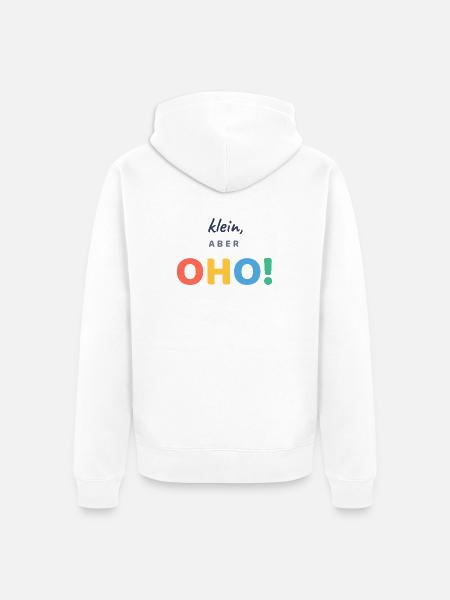 Klein, aber OHO! - Unisex Premium Bio Zip Hoodie - Weiß