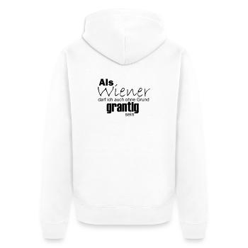 Viennese can also be grumpy for no reason - Unisex Premium Organic Zip Hoodie - white - Back - Thijin (182cm)