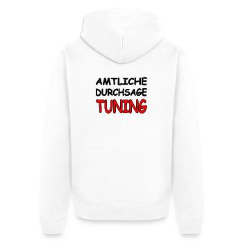 Auto - Unisex Premium Bio Zip Hoodie - Weiß - Hinten - Thijin (182cm)