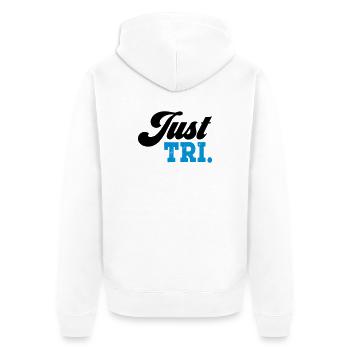 triathlon - Unisex Premium Organic Zip Hoodie - white - Back - Thijin (182cm)