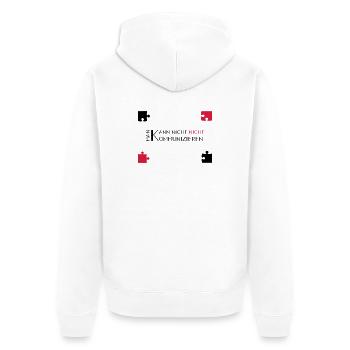 communication watzlawick - Unisex Premium Bio Zip Hoodie - Weiß - Hinten - Thijin (182cm)