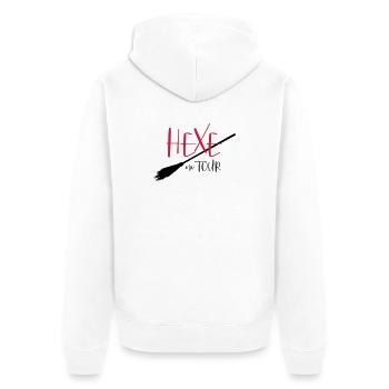 Hexe on tour - Party, Fasching, Halloween - Unisex Premium Bio Zip Hoodie - Weiß - Hinten - Thijin (182cm)