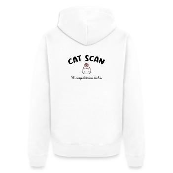 CAT SCAN Manipulatrice radio Chat Radiologie - Veste à capuche bio Premium Unisexe - blanc - Dos - Thijin (182cm)