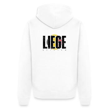 Geometrische 34 Duale Glyphe - Unisex Premium Bio Zip Hoodie - Weiß - Hinten - Thijin (182cm)